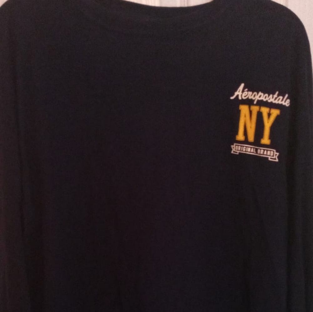 AEROPOSTALE LONG SLEEVE NAVY BLUE SHIRT